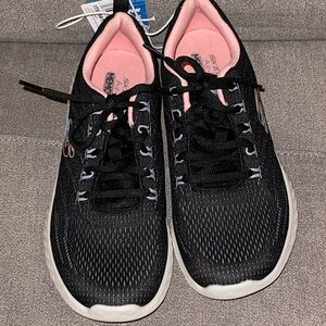 New! Women’s Skechers Lite Foam Air-Cooled Sneaker 7.5 BLACK Shoes